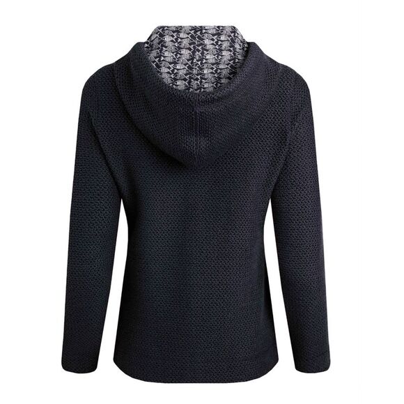 Weird Fish Womens/Ladies Chicoa Macaroni Full Zip Hoodie / Navy - Picture 2 of 2